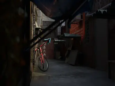 Building Old Ally houses 3D model 3D model