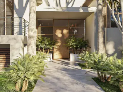 3D Exterior Scene 3D model design garden and landscape  3D model