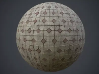 Stone Floor 05 PBR Tile Texture