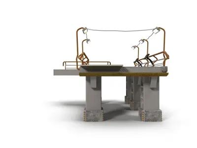 Sci fi platform Low-poly 3D model