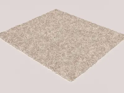  Rug moddel- Realistic Fiber Simulation- Low-poly 3D model