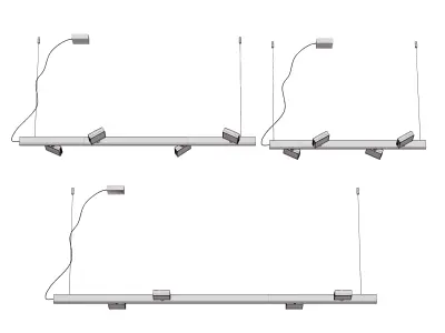 magnetic track light 3D model