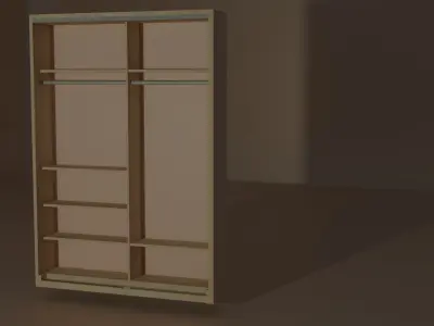 Modern wardrobe 3D model 3D model