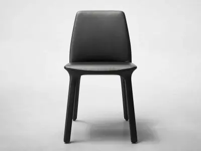 Flute modern dining chairs 3D model