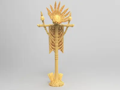African style banner 3D print model