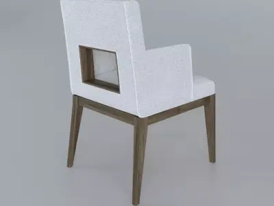 Casa Bella Upholstered Dining Arm Chair 3D model