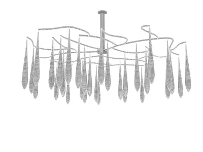 ceiling modern chandelier 3D model