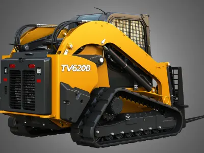 TV260B Compact Track Loader - 2 in 1 3D Model Pack