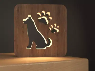 Table lamp  3D model 2