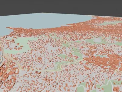 Cannes France CITY BUILDINGS Free 3D model