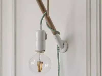 Handmade Wooden Lamp by ETSY 3D model