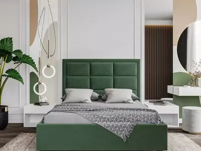 Modern Upholstered Bed  3D model