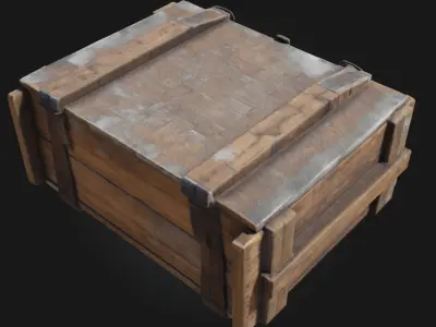Wooden Crate  Classic Storage Prop 3D model
