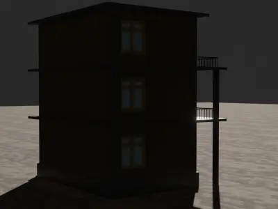 City house low-poly Low-poly 3D model