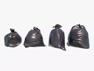 Trash Bag Low-poly 3D model