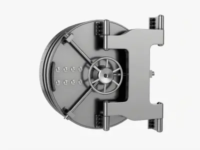 Bank vault door 3D model