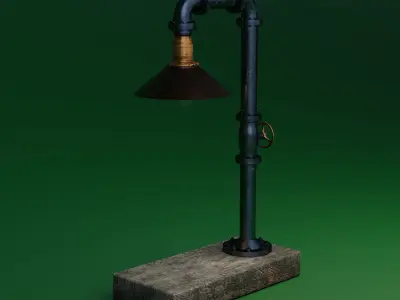 Pipe head light 3D model