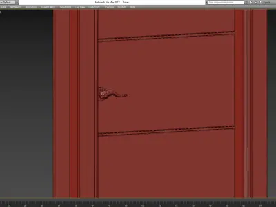 Gray Oak Belldinni Modern Interior Door 3d model Low-poly 3D model