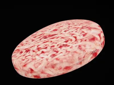 Raw Ground Beef Low-poly 3D model