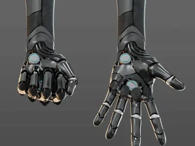 Robotic hand anatomy 3D model