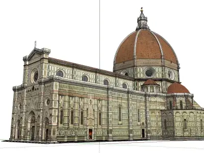 Architecture-Religion-God-Culture-Temple-09 duomo in florence 3D model