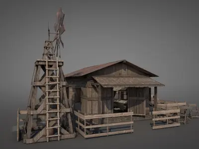 Arizona Desert Shack v2 3D model