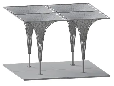 Aerarium 6 pergola with backlight 3D model
