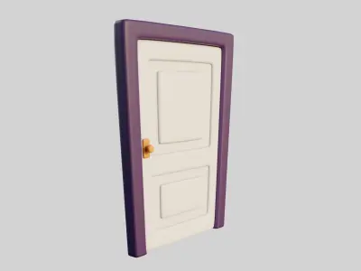 Cartoon Door 6b 3D model
