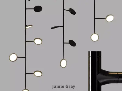 Jamie Gray Discus Vine 7 5 3 pendant light 3D model