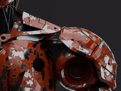 Realistic Sci-Fi Combat Robot High Poly Cinematic 3D model