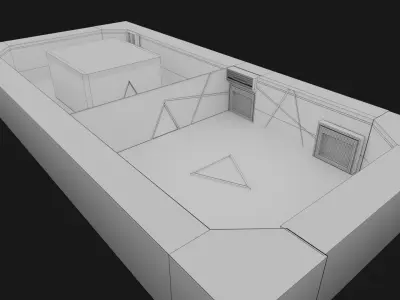 Store Area Interior Low-poly 3D model