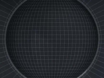 Planet decoration with backlighting Low-poly 3D model