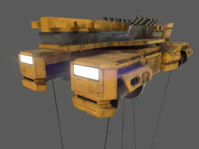 Container crane Low-poly 3D model