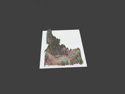 Idaho State Low-poly 3D model