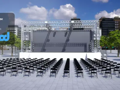 Outdoor Concert Stage 3D model