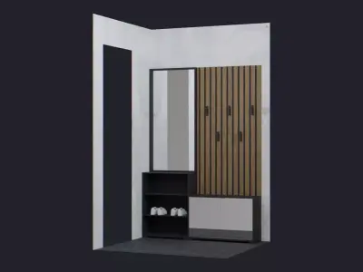 Black V-Wood 3D model