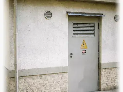 Gas Station Building Low-poly 3D model