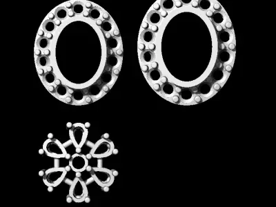 Tops earrings  3D print model