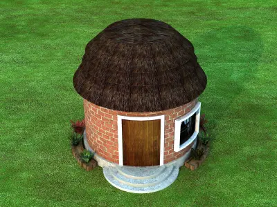 Low Poly Little House Low-poly 3D model