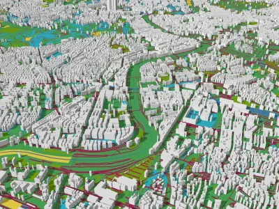 Rome City Low-poly 3D model