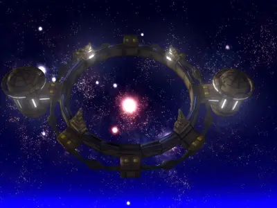 WORMHOLE GATEWAY Low-poly 3D model