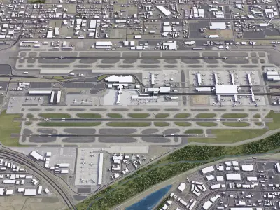 Phoenix - Sky Harbor Airport - PHX Low-poly 3D model