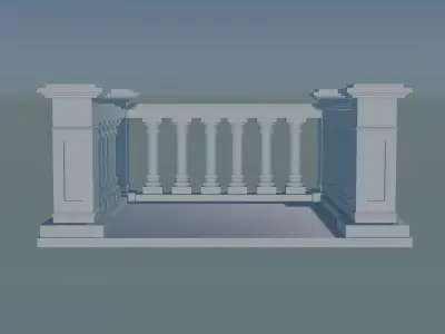 Concrete Balustrade 3D print model shop