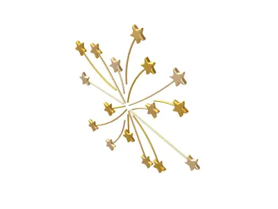 Fireworks Star Style Icon V1 006 Low-poly 3D model