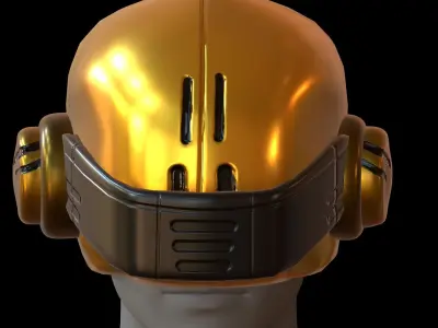 Helmet plastic mask protection  Low-poly 3D model Low-poly 3D model