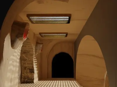 Jabbas Throne Room - Set 2 - Throne Area  1-6 scale Hottoys 3D print model