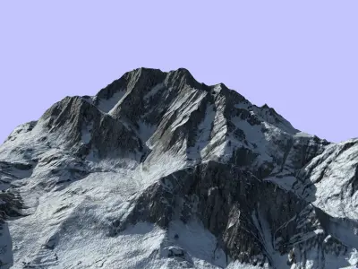 Snow Mountain 001 Low-poly 3D model