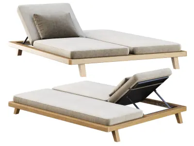 Sanday Double Daybed  3D model