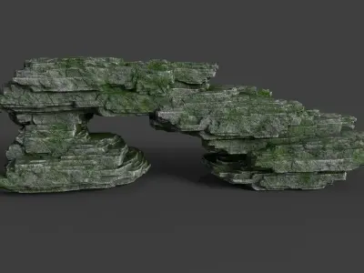 Rock 8-2 Low-poly 3D model