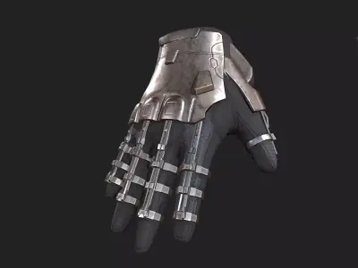 Scifi Gloves  Low-poly 3D model